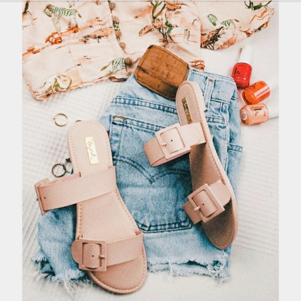 SUMMER collection// double buckle Pink sandal - Picture 4 of 5